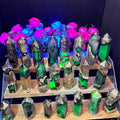 Kindfull New Item Crystal Stone Amazing Green Light Fluorescence Agate Point for Sale