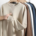 Wholesale  Blank 380gsm Unisex French Terry Cotton Crewneck Sweatshirt Solid for Men Capuche Unisexe