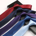 High-end Men's 5.5cm Narrow Tie Business Striped Professional Solid Necktie Formal Wear for Parties