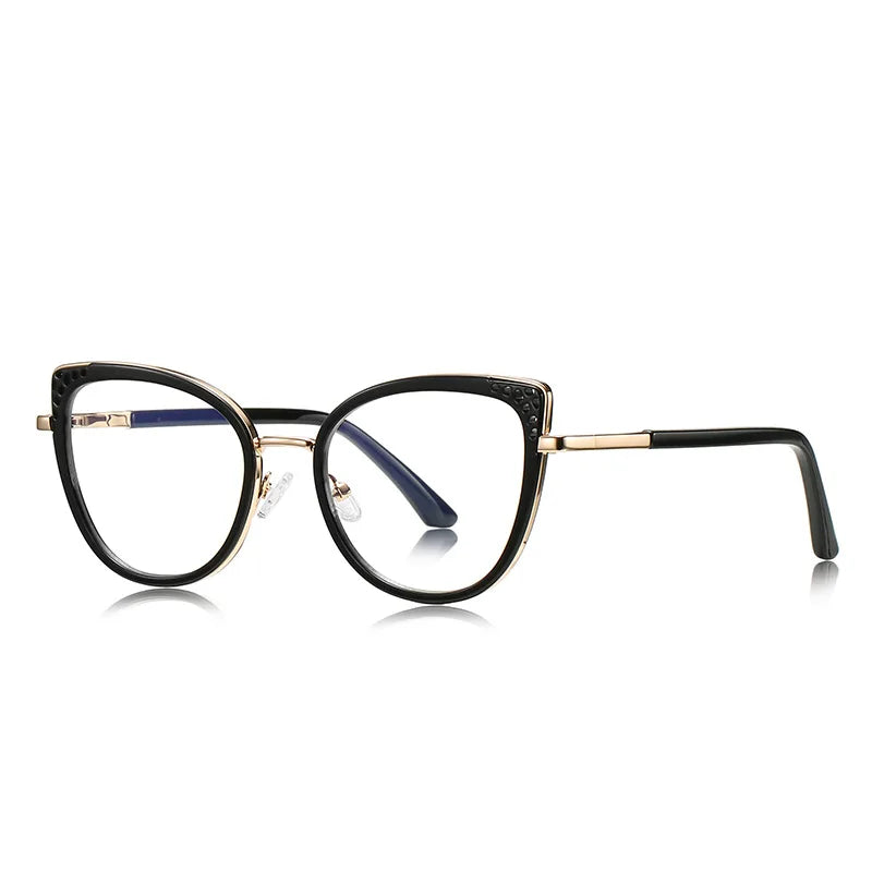 2025 Cat Eye Glasses Frame Women Fashion Anti Blue Light Optical Eyeglasses for Female Customized Prescription Glasses