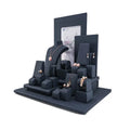 PU Leather Fashion Wood Custom High-end Necklace Pendant Jewelry Window Display Earring Display Cases & Displays MDF Wood