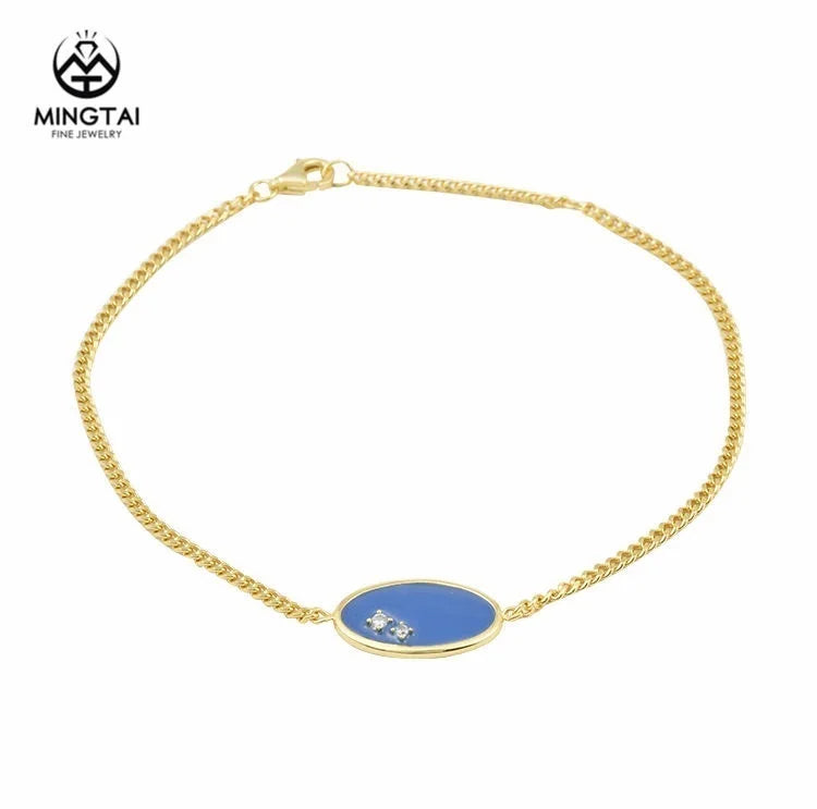 Luxury Gold Plated 925 Sterling Silver Gemstone Jewelry Bracelets for Women Designs