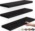 Modern Style Wall-Mounted Wooden Shelves Set 22 Pound Capacity for Bathroom Living Room Wardrobe for Hanging Books Room