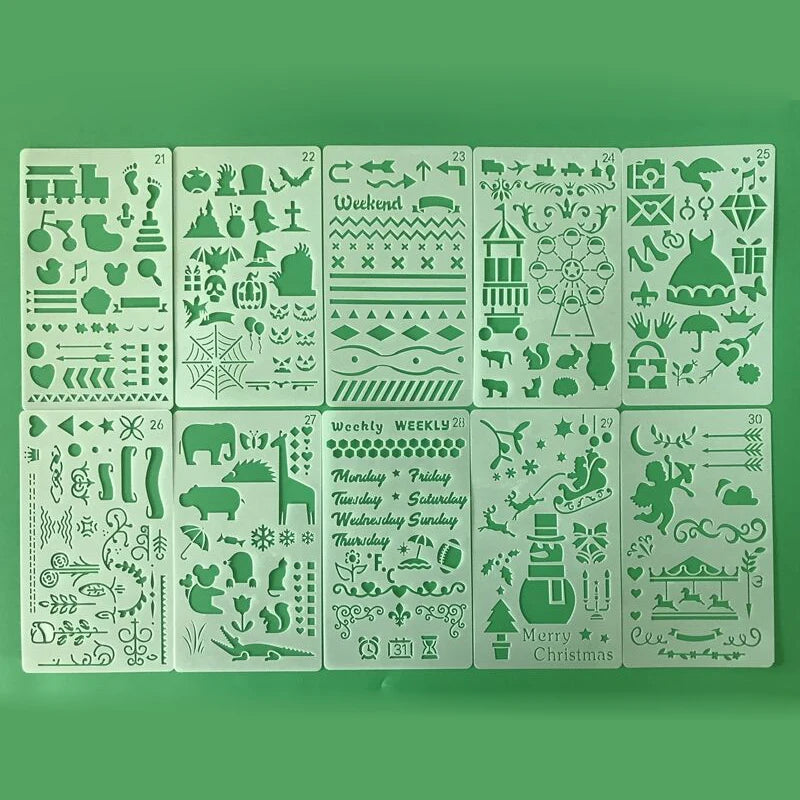 DIY PET Plastic Alphabet Letter Number Drawing Painting Stencils Scale Template Sets Fun Kids Gift Decoration Planner/Scrapbook