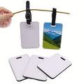 Wholesale  in Stock Single-Sided Printing Blank Sublimation PU Leather Luggage Tags