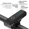 For Waterproof 1500mAh 250 Lumens 4 Modes Bicycle Flashlight Smart Induction USB Rechargeable Bike Head Light