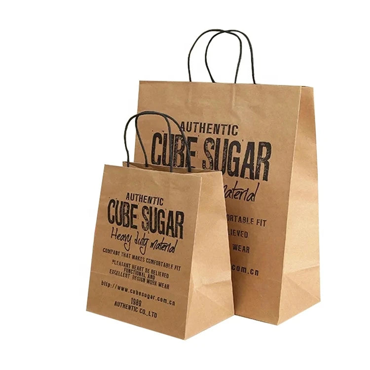 KM Custom Cheap China Wholesale Kraft Paper Bag Gift Bags with Custom logo Candy Gift Bag