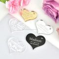 Heart Shape Acrylic Labels Acrylic Tag Design Engraved LOGO Thank You Label Name Place Card for Wedding Favor Decoration