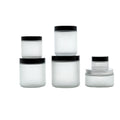 Factory Supplier Straight Side Round Shape Glass Terrine Miel   with Aluminum Lid for Mascara and Skin Care Cream Storage