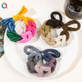 QIYUE High Stretch Bow Braided Rubber Band Bow Braid Scrunchie High-grade Hair Tie Elastic Band Women's Hair Accessories