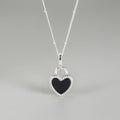 Fashion 925 Sterling Heart Necklace Reversible Agate Shell Gemstone Necklace Double Side Pendant Necklaces for Women Wholesale