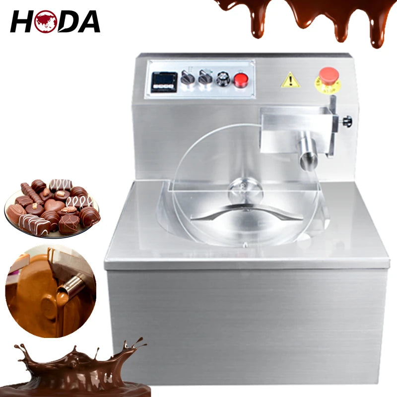 Small Tempering Chocolate Mixer Machine Maker Production Processing Forming Dispenser Molding Melting Chocolate Making Equipment