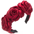 Wholesale Fabric Rose Flower Hairband Headbands Elastic Hair Hoops Fashion Hair Accessories for Women