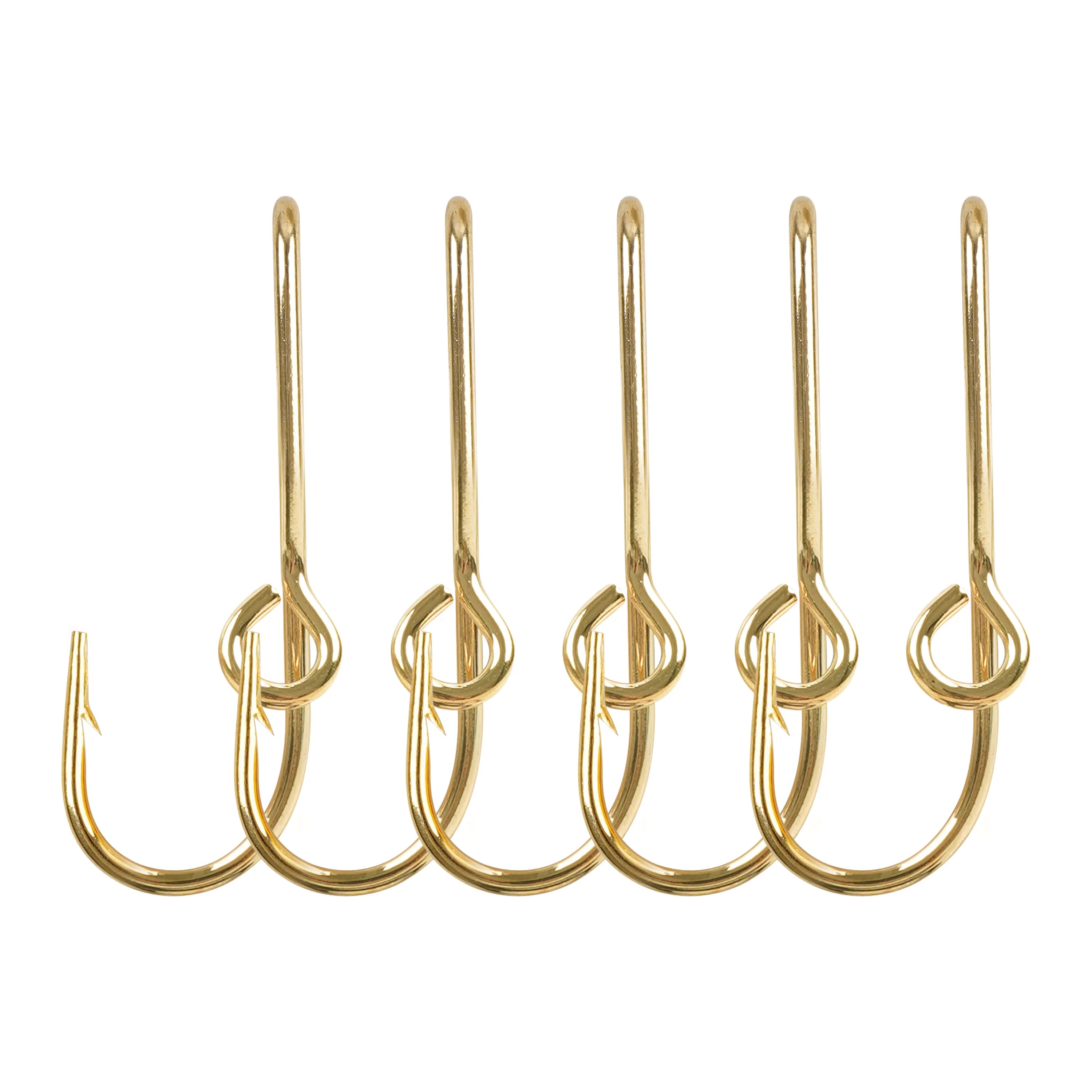 Golden/Silver Fish Hook Hat Pins High Carbon Steel Strong Sharp Barbed Fishing Hooks Hat Clip for Outdoor/Tie Clasp