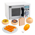 Early Educational Kitchen Set Kids New Design Wooden Microwave Oven Machine Furniture Toys Pretend Play Cooking Function Box