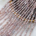 Wholesale Side Hole Baroque Pearl 5-6mm Natural Purple Freshwater Pearl Strand DIY Pearl Loose Beads