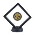 Transparent PE Film Portable Organizer Plastic Custom 3D Floating Frame Jewelry Medal Display Holder Case Box Packaging Joyeria