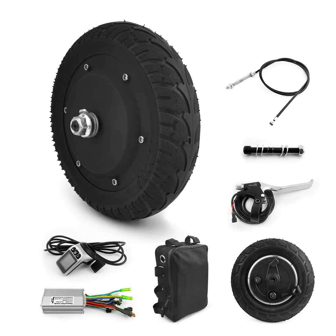 8 Inch Drum Brake Wheel Brushless Wheel 36V 350W 200x50 Hub Motor Kit E Scooter 350w