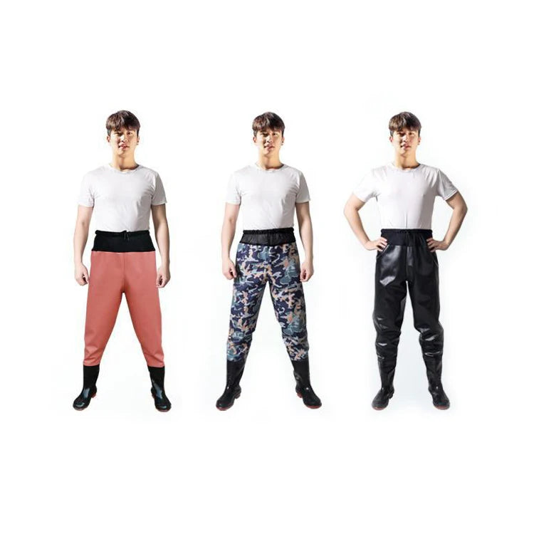 Breather Hole Nylon PVC Wader Underwater Operation Cloth Equipment Waterproof Fly Fishing Waders with Boots
