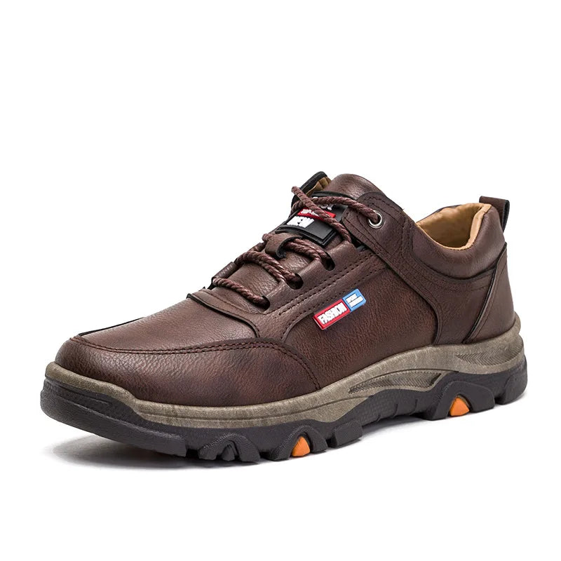New Men's Casual Business Leather Shoes Outdoor Sports Mountain Climbing Fashion Middle-aged Dad Student Winter Men Shoes
