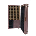 OEM ODM Factory Direct Solid Wood Foldable Extendable 2-Door Movable Wine Cabinet Home Hotel Bar Display Showcase