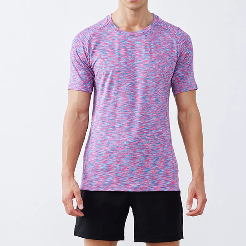 OEM Factory Custom Polyester Spandex Stretchable Breathable Workout Men's Gym T Shirts for Sports