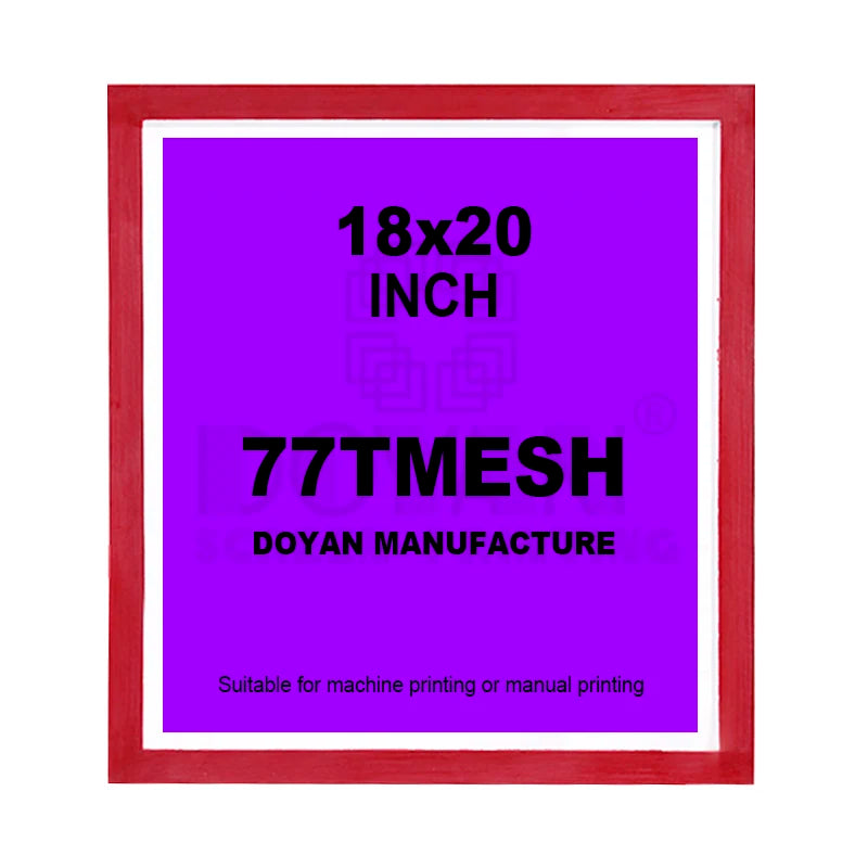 Polyester Plain Weave Silk Screen Printing Stencil Mesh Frame Stretched Screen Printing Frame