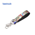 PUYA04 BestSub Wholesale Customized Digital Printing PU Leather Strap Key Chain 1.8x24.4cm Rectangular MegaBDM
