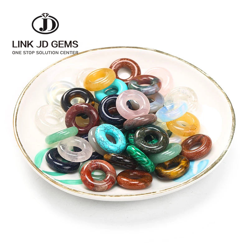 Wholesale Big Hole Natural Stone Beads Jewelry Accessories Large Hole Multi-color Jewelry Making Bracelet Necklace DIY Making
