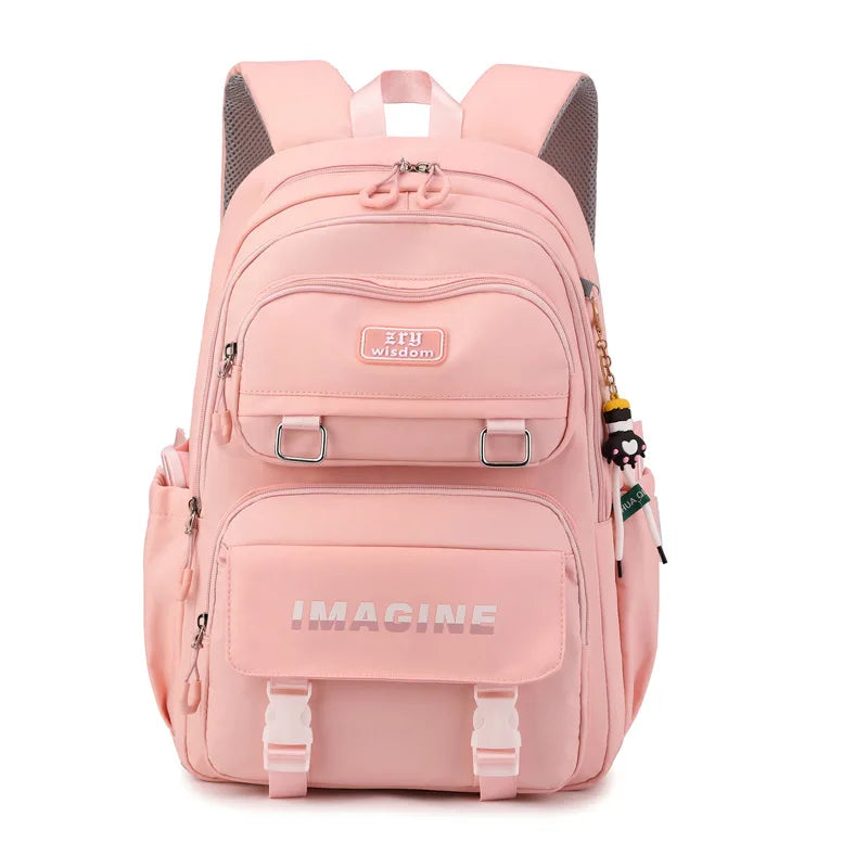 Wholesale Fashionable School Bags Casual Backpacks for Female Students and College Students with Large Capacity.