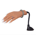 Silicone Hand Artificial False Finger for DIY Nails Manicure Fake Nail Training Practice Hand With Bracket