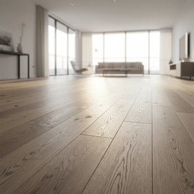 Modern White Oak Prefinished Solid Wood Flooring Indoor Log Style Flat Matte Natural Oak Hardwood Click-Lock