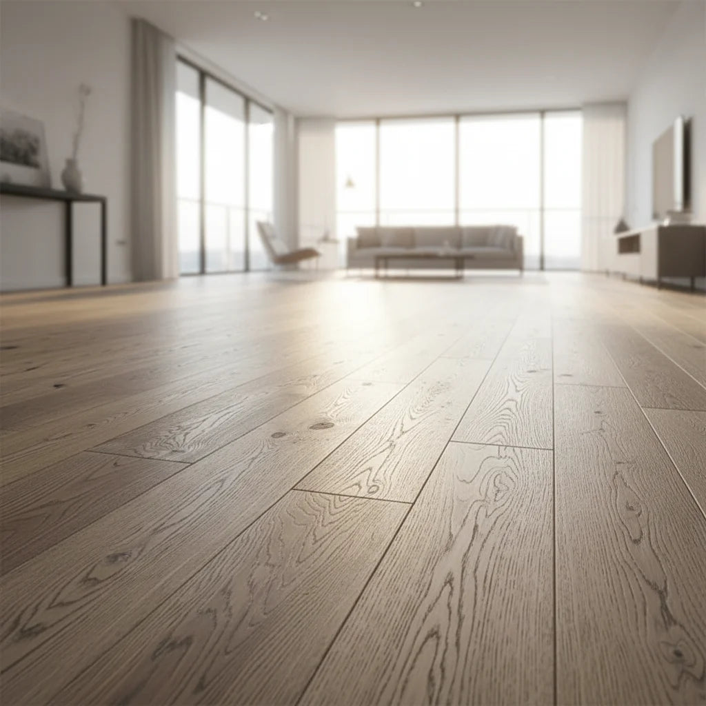 Modern White Oak Prefinished Solid Wood Flooring Indoor Log Style Flat Matte Natural Oak Hardwood Click-Lock