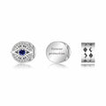 Fit Original Brand Charm Bracelet 925 Silver Good Luck Symbol Turkish Evil Eye Bead for Women Memorial Jewelry Making