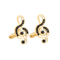 Diamond Musical Note Instruments Business Mens Cufflinks Studs High Quality
