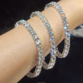 Factory Wholesale VVS Moissanite Iced Out Diamond Real Gold Custom Tennis Chain Bracelet 6mm 7mm 8mm 9mm White Gold 10K 14K Gold