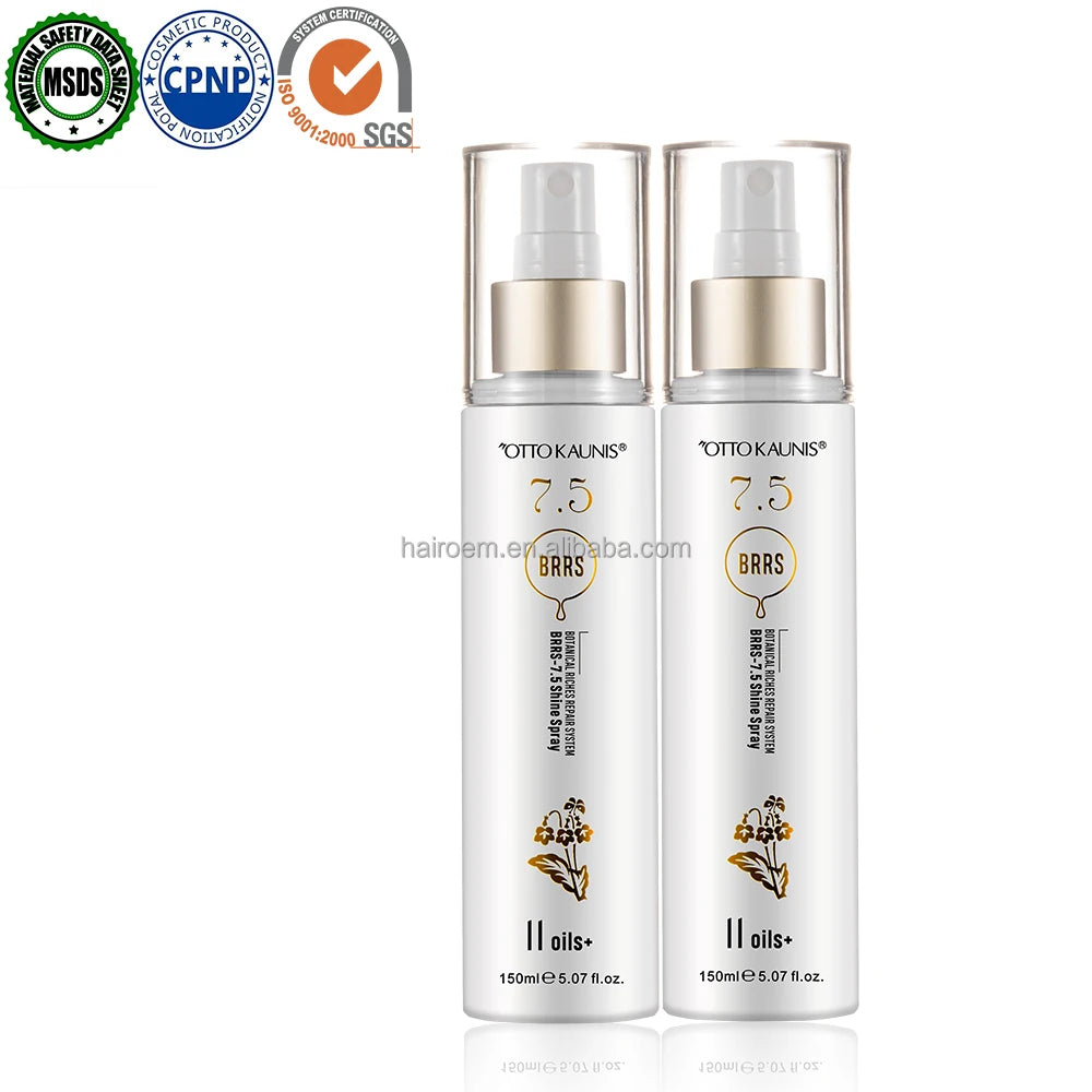 OEM Private Label Oil Base Finishing Hair Spray Heat Protectant Spray for Hair Lightweight Smoothing Spray for Frizz Control