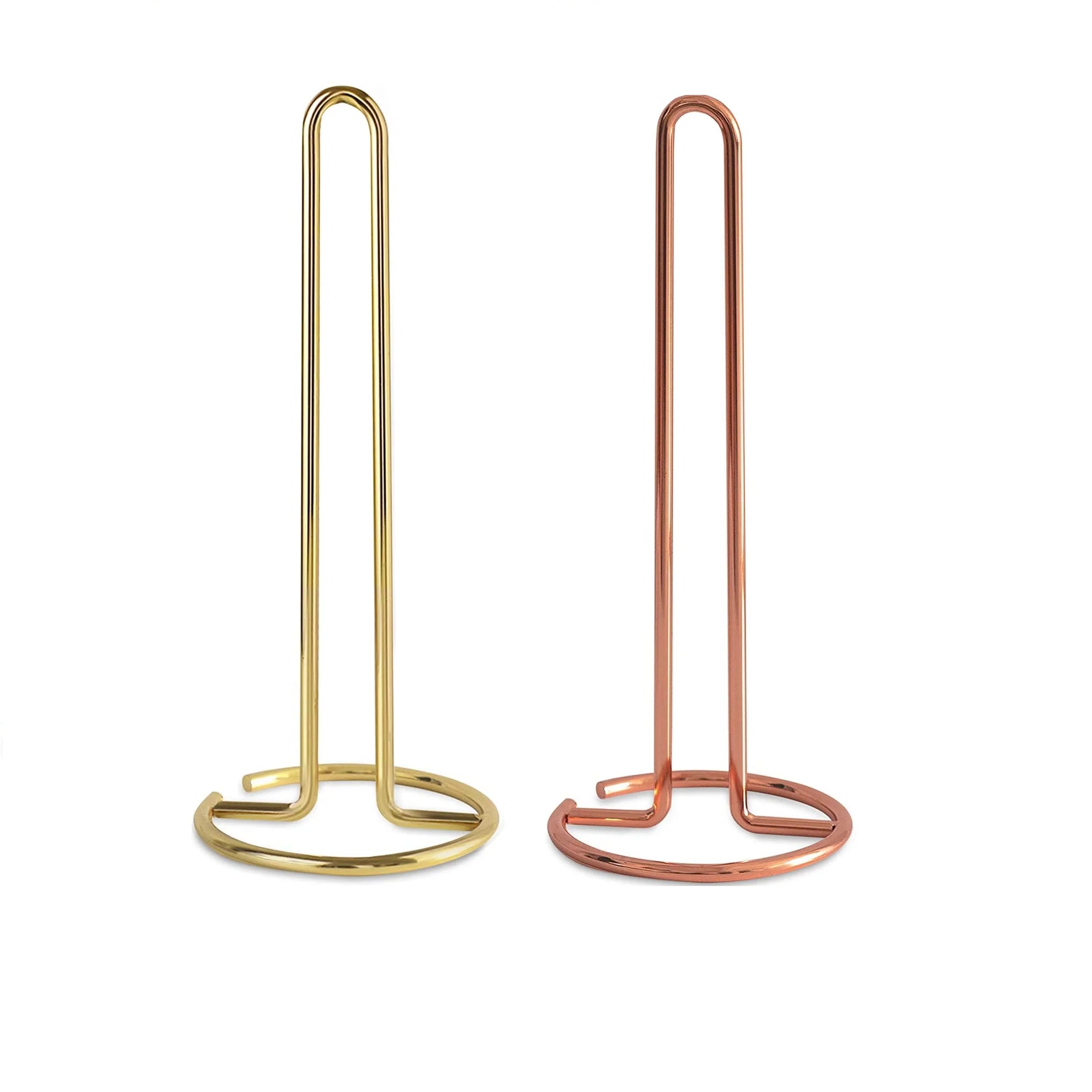 European Style Eco-Friendly Carbon Steel 31.5CM Paper Towel Holder Standing Roll Rack for Kitchen Countertop Dining Room Table
