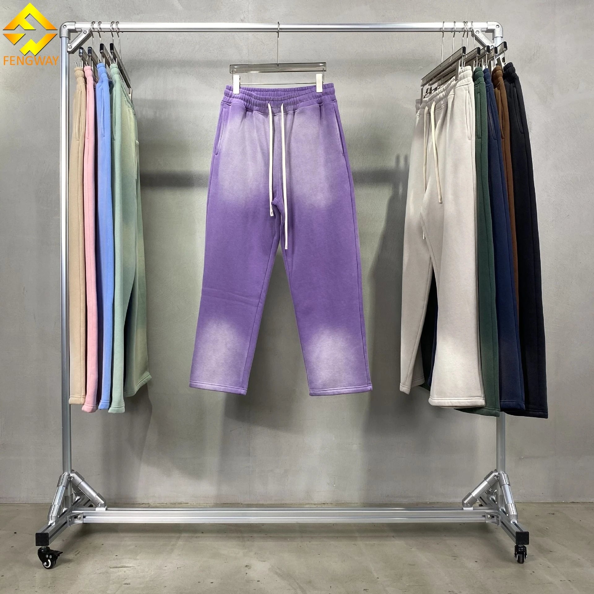 Custom Colors Eco-Friendly Casual Men's Cotton Fleece Streetwear Jogging Distressed Sweat Pants