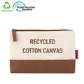 Biodegradable Recycled Cotton Canvas Zipper Toiletries Makeup Pouch Skin Care Beauty Custom Logo Private Label Cosmetic Bag MegaBDM