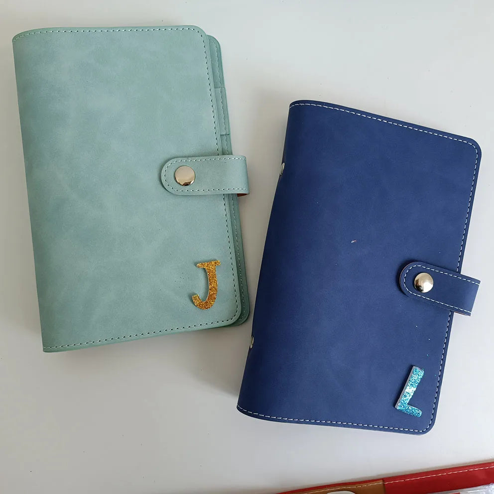 A6 A5 Premium PU Leather Soft Cover Journal Planner Loose Leaf Binder 6 Rings Notebook Money Envelope Wallets Budget Binder