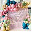 Custom 30 X 30 Wedding Decoration Backdrop Shimmer 3D Lemon Pink Sparkly Sequin Shimmer Wall Panel MegaBDM
