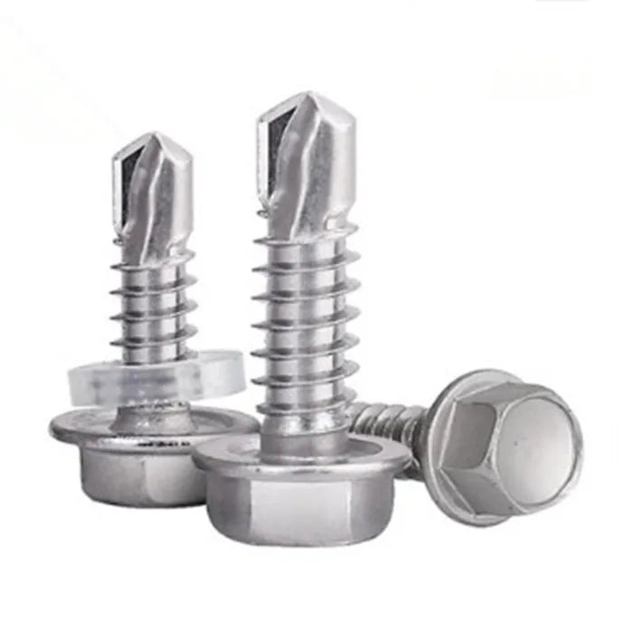 Stainless Steel 304 410 Tek Screw Hex Flange Head Self Drilling Bolt Self Tapping Metal Hexagonal Screw