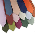 Solid Color Linen Tie Men Women 6.5cm Skinny Thin Tie Red Blue Pink Black Necktie Casual Wedding Party Tuxedo Shirt Accessories