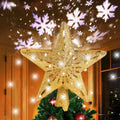 Silver Gold Star Christmas Tree Topper for Christmas Tree Decorations Home Party Supplies Wedding Bedroom Decor Indoor Decor