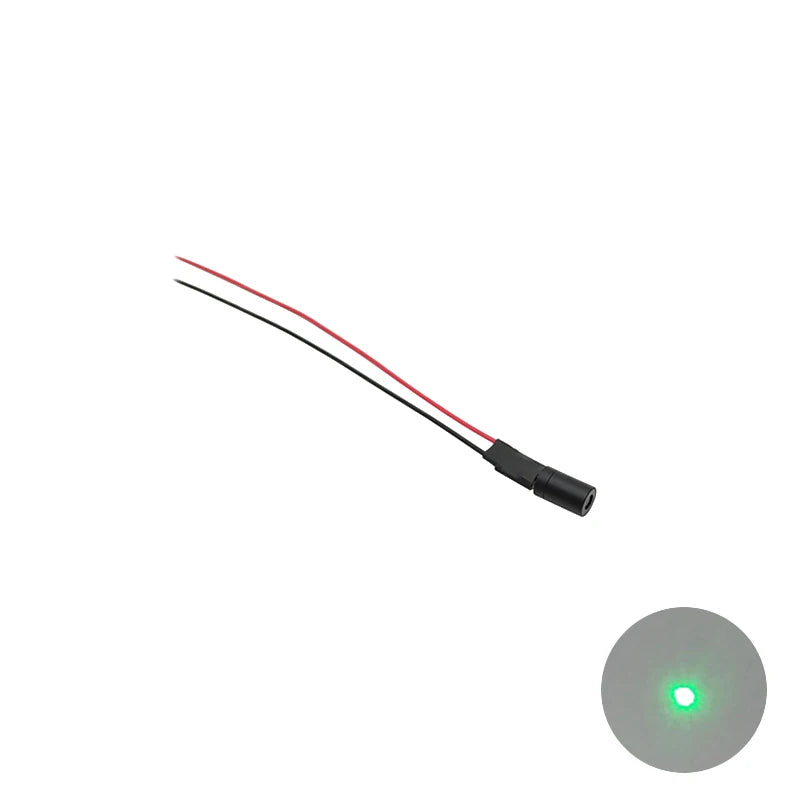 New Economic Type Compact Mini D6mm 520nm 0.5mw 1mw 5mw Green Dot Laser Diode Module Glass Lens Industrial Grade MZLASER