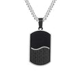 China Pendants Jewelry Stainless Steel Carbon Fiber Pattern Pendant IPB Plating Man Necklace for Men