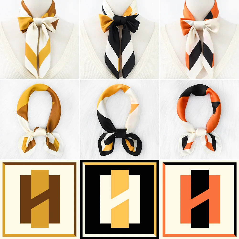 Custom Pattern 100% Silk Scarf Double Side Silk Satin Twill square Scarf Digital Print Mulberry Silk Scarves for Woman
