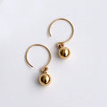 GE038 14K Gold Filled Jewelry Ball Charm Cute Earrings for Women