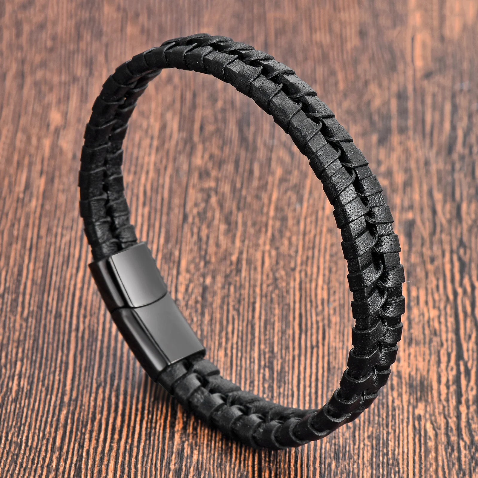 New Arrive Waterproof Multi-Layer Hand Woven Stainless Steel Magnetic Clasp Vintage Charm Unisex Bracelet Gift